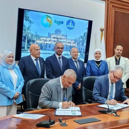 بروتوكول تعاون مشترك بين هندسة عين شمس وشركة مياه الشرب والصرف الصحى بالجيزة