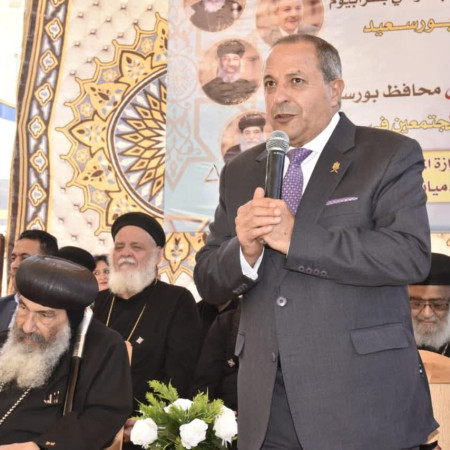 محافظ بورسعيد ومطران بورسعيد يشهدان التصفيات النهائية لمهرجان الكرازة المرقسية بكنيسة الشهيد أبي سيفين والقديسة دميانة