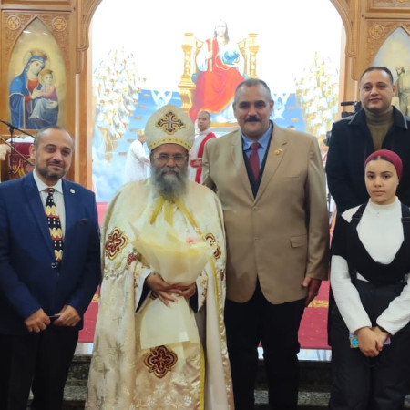 أمانة بورفؤاد ثاني بحزب حماة الوطن تزور كنيسة مارمرقس للتهنئة بعيد الميلاد