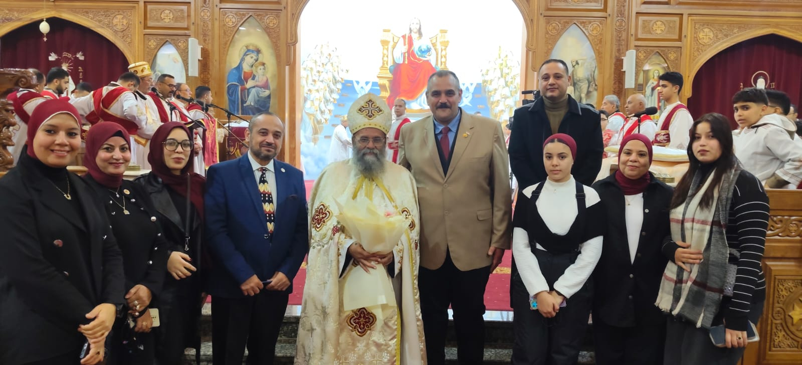 أمانة بورفؤاد ثاني بحزب حماة الوطن تزور كنيسة مارمرقس للتهنئة بعيد الميلاد