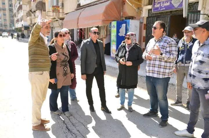 بدء أعمال تطوير ورفع كفاءة شارع عمر مكرم ببورفؤاد لتحسين منظومة الطرق